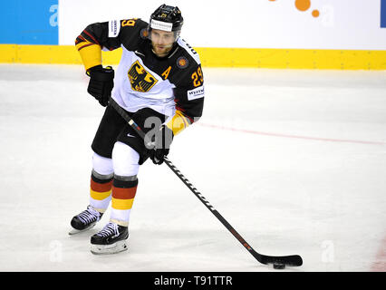 Kosice, Slowakei. 15 Mai, 2019. Eishockey: Wm, Deutschland - Slowakei, Vorrunde, Gruppe A, 4.Spieltag in der Arena. Deutschlands Leon Draisaitl in Aktion. Credit: Monika Skolimowska/dpa-Zentralbild/dpa/Alamy leben Nachrichten Stockfoto