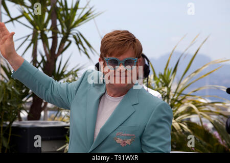 Cannes, Frankreich. 16. Mai 2019. Sir Elton John bei Rocketman film Foto Anruf auf dem 72. Festival von Cannes, Donnerstag, den 16. Mai 2019, Cannes, Frankreich. Foto: Doreen Kennedy/Alamy leben Nachrichten Stockfoto