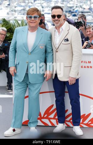 Cannes, Frankreich. 16. Mai, 2019. 72. Filmfestival in Cannes. Elton John, David versorgen, 2019 Cannes: Allstar Bildarchiv/Alamy leben Nachrichten Stockfoto