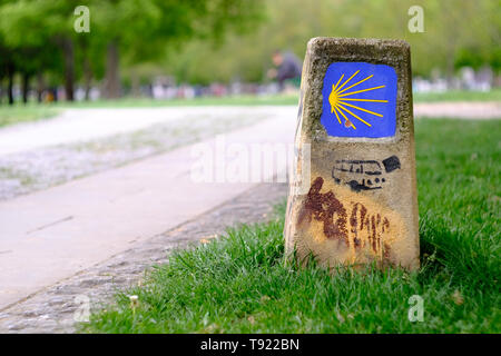 Die Geschichte dieser Wallfahrten begann im 12. Jahrhundert. In 1147, eine Truppe der Englischen, Deutschen und Flämischen Kreuzfahrer besucht das Grab des Heiligen Jakobus. T Stockfoto