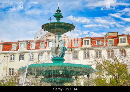 Berühmte Rossio-platz Stockfoto