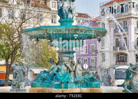 Berühmte Rossio-platz Stockfoto