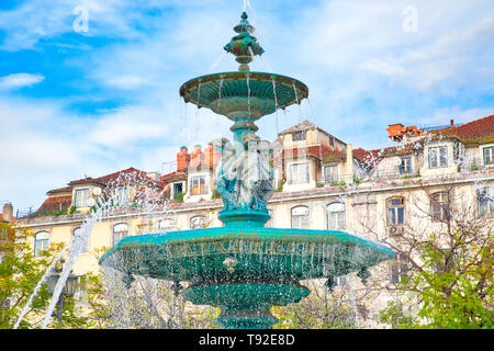 Berühmte Rossio-platz Stockfoto