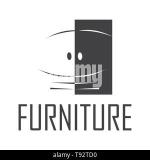 Vektor logo für Shop Verkauf von Möbel, Sofa Stock Vektor