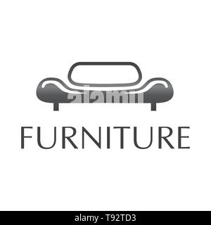Vektor logo für Shop Verkauf von Möbel, Sofa Stock Vektor