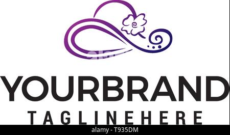 Frauen hat Logo Design Konzept Vorlage Vektor Stock Vektor