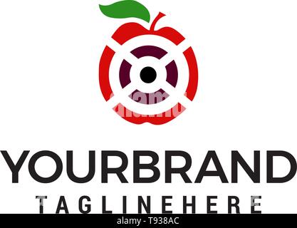 Buchstabe x Obst Logo Design Konzept Vorlage Vektor Stock Vektor