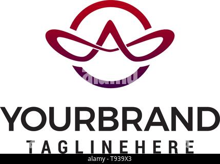 Brief eine elegante Logo Design Konzept Vorlage Vektor Stock Vektor