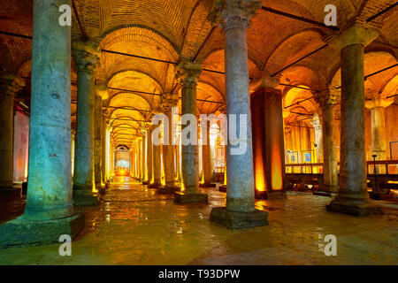 Basilika Zisterne, Istanbul, Türkei Stockfoto
