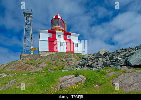 Leuchtturm auf Bonavista Peninsula. Atlantik. Cape Bonavista Neufundland und Labrador Kanada Stockfoto