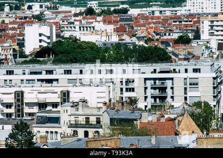 Reims Frankreich Mai 15, 2019 Blick von der Stadt Reims von der Oberseite der Notre Dame de Reims Kathedrale am Nachmittag Stockfoto