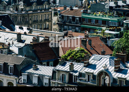 Reims Frankreich Mai 15, 2019 Blick von der Stadt Reims von der Oberseite der Notre Dame de Reims Kathedrale am Nachmittag Stockfoto