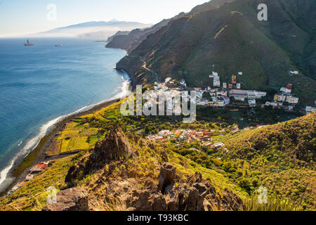 Schöne Aussicht Igueste de San Andres kleines Dorf auf Teneriffa Kanarische Inseln, Spanien Stockfoto