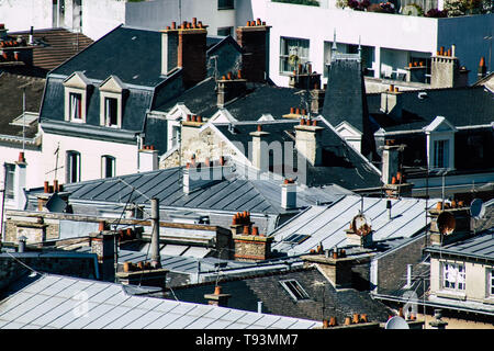 Reims Frankreich Mai 15, 2019 Blick von der Stadt Reims von der Oberseite der Notre Dame de Reims Kathedrale am Nachmittag Stockfoto