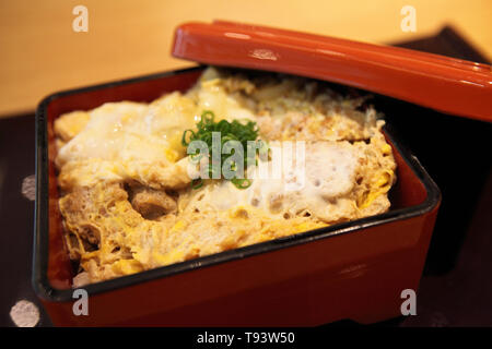 Gebratenes Schweinefleisch mit Reis butadon Stockfoto