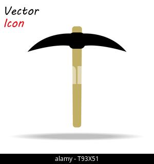 Die Pick-Symbol. Pickel Symbol. Flache Vektor-illustration eps 10. Stock Vektor