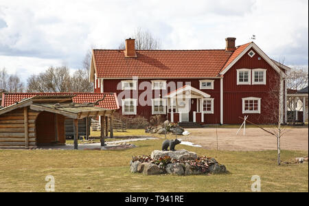 Gebäude in Nusnas. Dalarna. Schweden Stockfoto