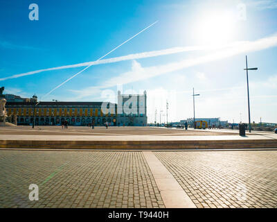 Praca do Comercio in der Innenstadt von Lissabon Stockfoto