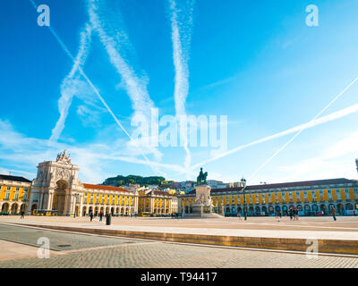 Praca do Comercio in der Innenstadt von Lissabon Stockfoto