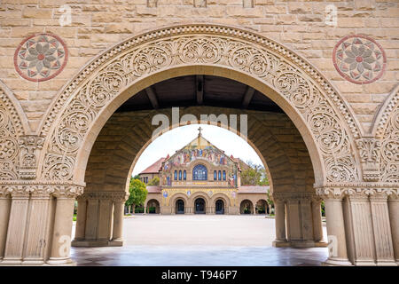 Mai 9, 2019 in Palo Alto/CA/USA - Außenansicht der Gedächtniskirche an der Stanford Stockfoto