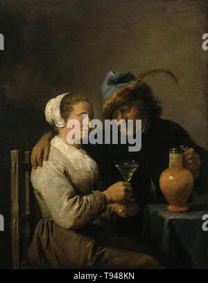 David Teniers der Jüngere - Taverne Szene 1640 Stockfoto