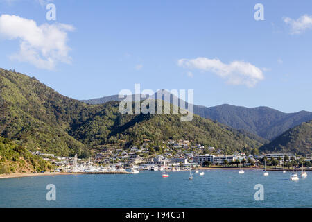 Malerischer Blick auf Picton in Neuseeland Stockfoto