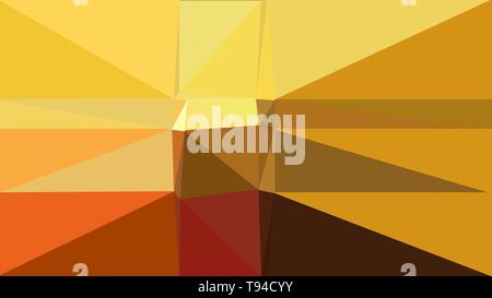 Pastellorange, Schokolade und dunkel Golden rod Farbe Hintergrund mit Dreiecken. Dreiecke Stil unterschiedlicher Größe und Form. Einfache geometrische Hintergrund Stockfoto