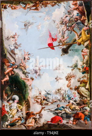 Die Verherrlichung der Giustiniani Familie, Gemälde von Giovanni Domenico Tiepolo, 1783 Stockfoto