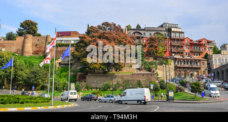 Tiflis, Georgien - May 22, 2018. Stadtbild von Tiflis, Georgien. Tiflis ist die Hauptstadt und die grösste Stadt in Georgien. Stockfoto