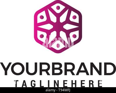 Arabisch Interieur Logo Design Konzept Vorlage vektor Einfache geometrische Mandala logo Stock Vektor