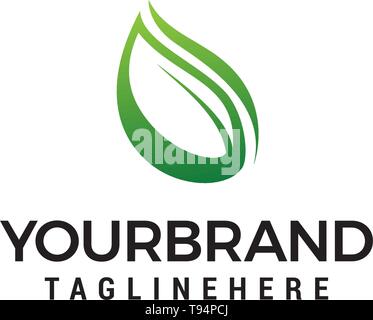 Natürliche leaf Logo Design Konzept Vorlage Vektor Stock Vektor