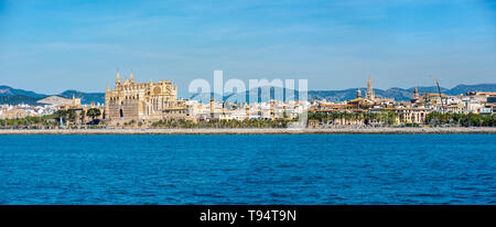 Panorama der Bucht von Palma de Mallorca Stockfoto