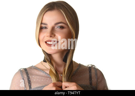 Beauty Fashion Portrait der Kaukasischen junge Modell Stockfoto