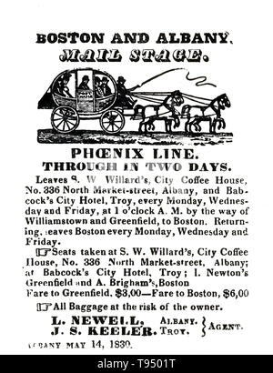 Die United States Mail vollzieht seine Wurzeln bis 1775 während des Zweiten Kontinentalkongress, wo Benjamin Franklin ernannt wurde, um die ersten Postmaster General. Die Post-Abteilung wurde 1792 von Franklins Operation erstellt, erhöhte zu einem Schrank-Abteilung im Jahre 1872 und 1971 in die US Postal Service verwandelt als Agentur der US-Regierung. Stockfoto