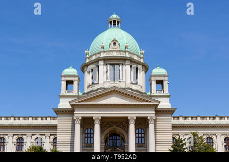 Haus der Nationalversammlung, dem serbischen Parlament Gebäude, Belgrad, Serbien Stockfoto