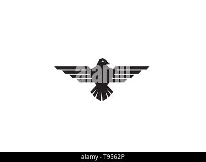 Adler offenen Flügeln fliegen für Logo Design Stock Vektor