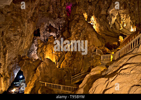 Zentrale Kammer in Tham Nang Aen Höhle, Khammouane, zentrale Laos Stockfoto