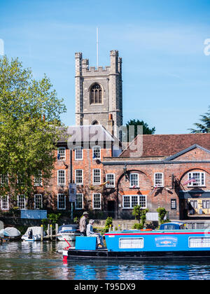 Pfarrei von Henley mit remenham Kirche, neben dem Fluss Themse, Henley-on-Thames, Berkshire, England, UK, GB. Stockfoto