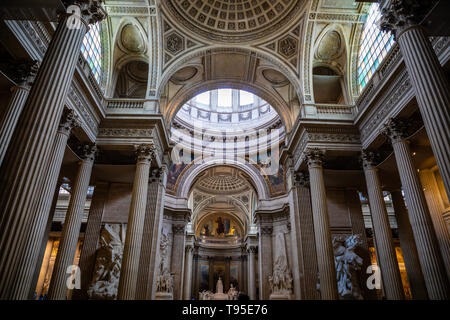 Paris, Frankreich - 24.04.2019: Innere des Pantheon, im Quartier Latin in Paris, Frankreich Stockfoto