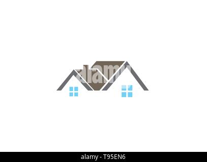 Architektur für Haus und Häuser für Logo Design Illustration Stock Vektor