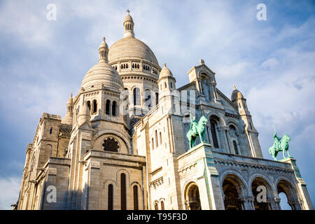 Basilika Sacre Coeur in Montmartre in Paris, Frankreich Stockfoto