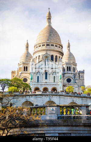 Paris, Frankreich - 24.04.2019: Basilika Sacre Coeur auf dem Montmartre in Paris, Frankreich Stockfoto