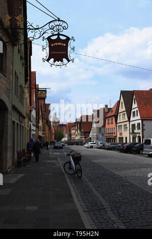 Straße in Rothenburg o.d. Tauber, Deutschland Stockfoto