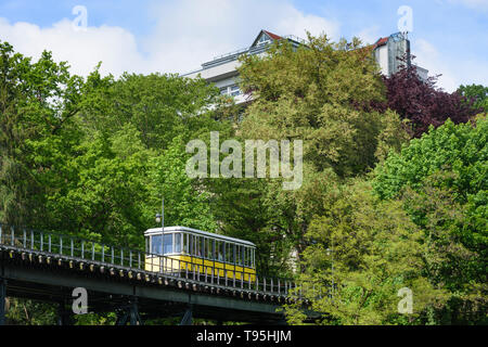 Dresden: Standseilbahn Standseilbahn in Loschwitz, Sachsen, Sachsen, Deutschland Stockfoto