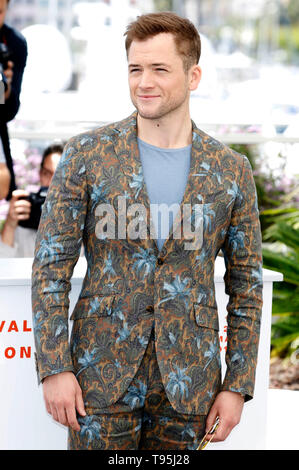 Cannes, Frankreich. 16. Mai, 2019. Taron Egerton am "Rocketman" fotoshooting während der 72Nd Cannes Film Festival im Palais des Festivals am 16. Mai 2019 in Cannes, Frankreich Quelle: Geisler-Fotopress GmbH/Alamy leben Nachrichten Stockfoto