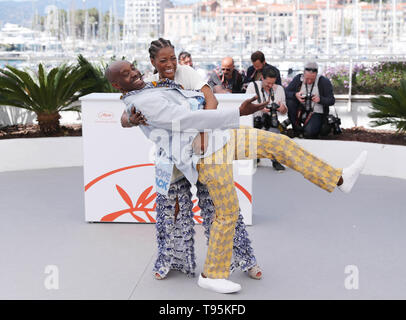 Cannes, Frankreich. 16. Mai, 2019. Yolonda Ross und Rob Morgan darstellen, während ein Fotoshooting für den Film "Bull" in der Sektion Un Certain Regard während des 72. Filmfestival in Cannes Cannes, Frankreich, 16. Mai 2019 überprüft. Credit: Gao Jing/Xinhua/Alamy leben Nachrichten Stockfoto