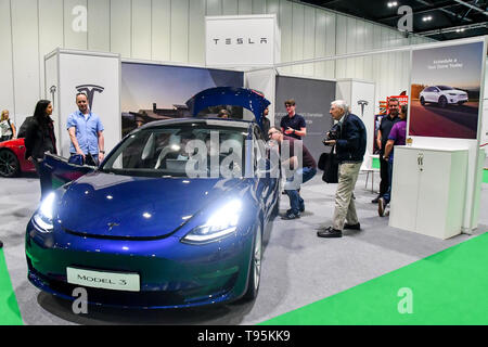 Excel London, UK. 16. Mai 2019. Drücken Sie Tag: London Motor & Technik Show‎ Tag der Eröffnung am 16. Mai 2019, bei Excel London, UK. Bild Capital/Alamy leben Nachrichten Stockfoto