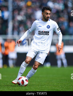 Münster, Deutschland. 11. Mai, 2019. Burak Camoglu (KSC). GES/Fußball/3. Liga: Preussen Muenster - Karlsruher SC, 11.05.2019 Fußball: 3. Liga: Preussen Muenster vs Karlsruher SC, Muenster, Mai 11, 2019 | Verwendung der weltweiten Kredit: dpa/Alamy leben Nachrichten Stockfoto