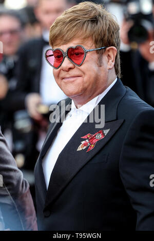 CANNES - Mai 16: Elton John kommt zur Premiere von "ROCKETMAN" während der 2019 Cannes Film Festival am 16. Mai 2019 im Palais des Festivals in Cannes, Frankreich. (Foto durch Lyvans Boolaky/imageSPACE/MediaPunch) Stockfoto