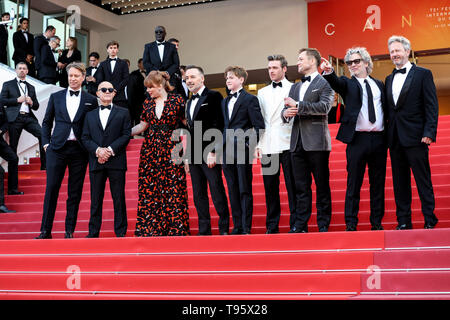 Cannes, Frankreich. 16. Mai, 2019. CANNES - Mai 16: Elton John, Taron Egerton, David versorgen und warf kommt zur Premiere von "ROCKETMAN" während der 2019 Cannes Film Festival am 16. Mai 2019 im Palais des Festivals in Cannes, Frankreich. (Foto durch Lyvans Boolaky/imageSPACE) Credit: Imagespace/Alamy leben Nachrichten Stockfoto